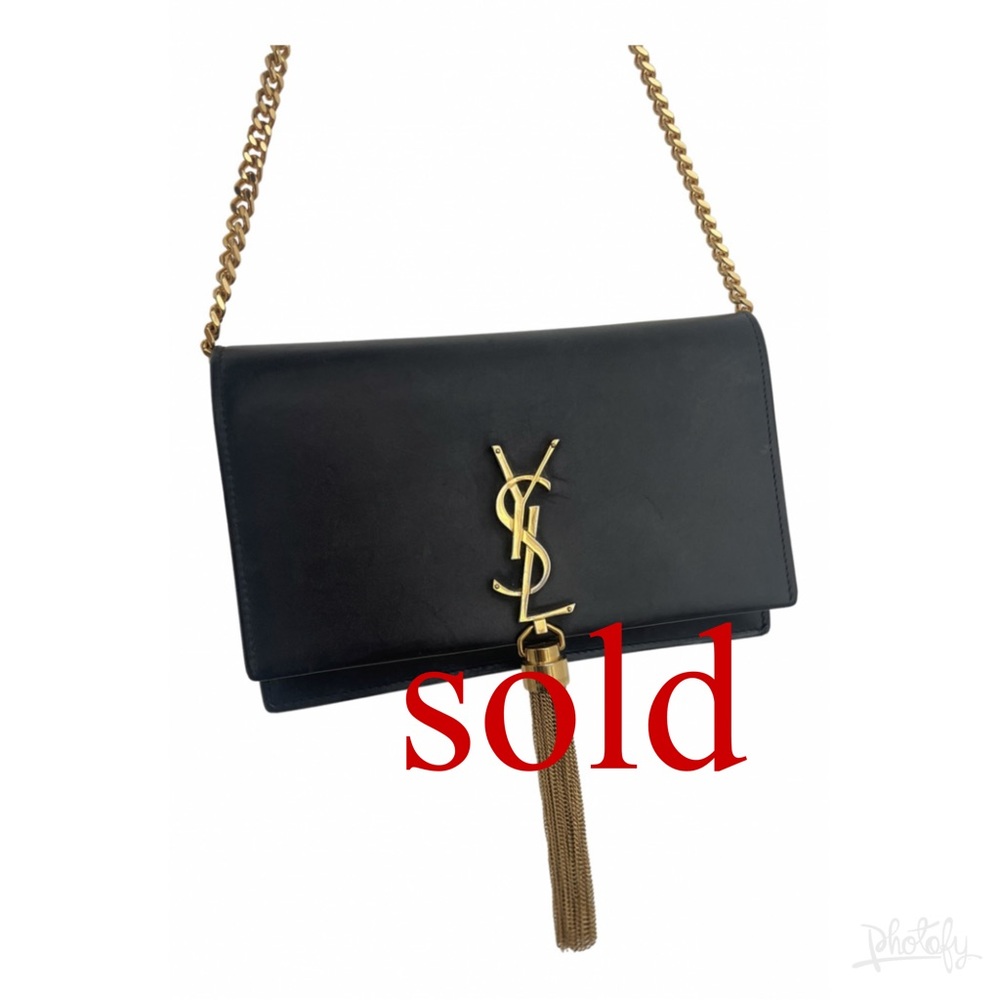 Saint Laurent Kate PomPom Leather Crossbody Bag